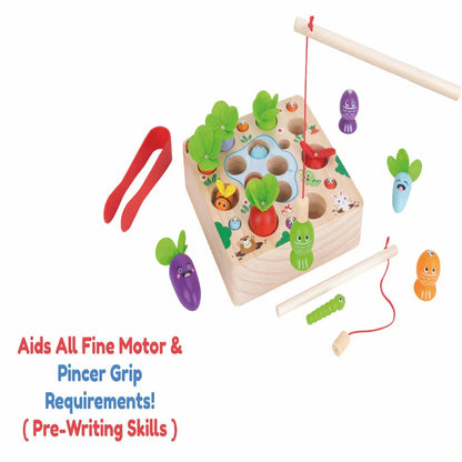 Open Ended 3 In 1 Magnetic Fishing Game - Jaiman Toys