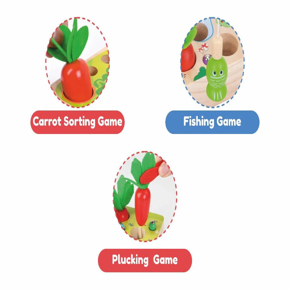 Open Ended 3 In 1 Magnetic Fishing Game - Jaiman Toys