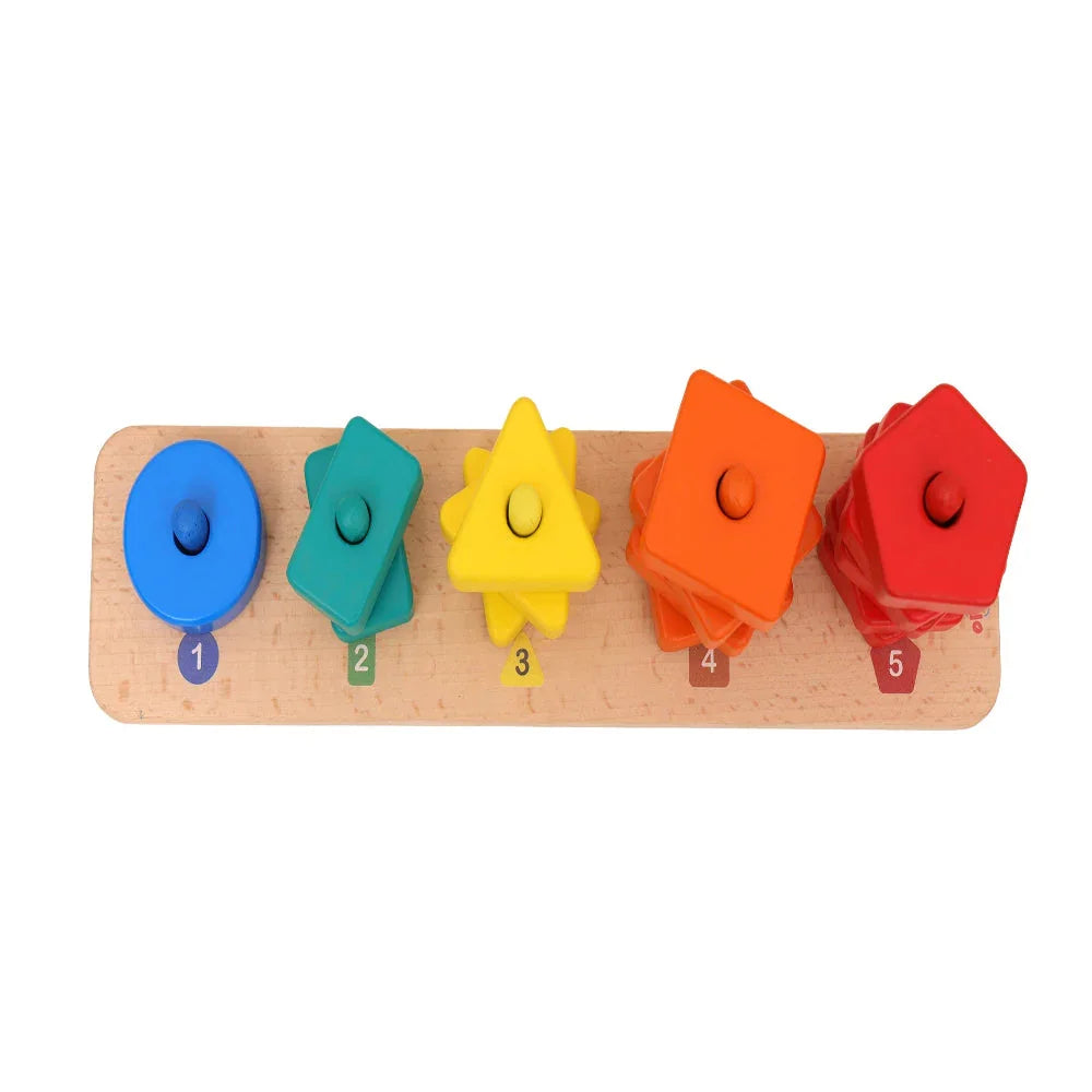 Open Ended 3 in 1 Stack and Sort Board With Lace - Jaiman Toys