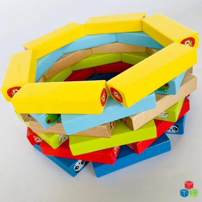 Open Ended Jungle Tumble Wooden Stacking Game - Jaiman Toys