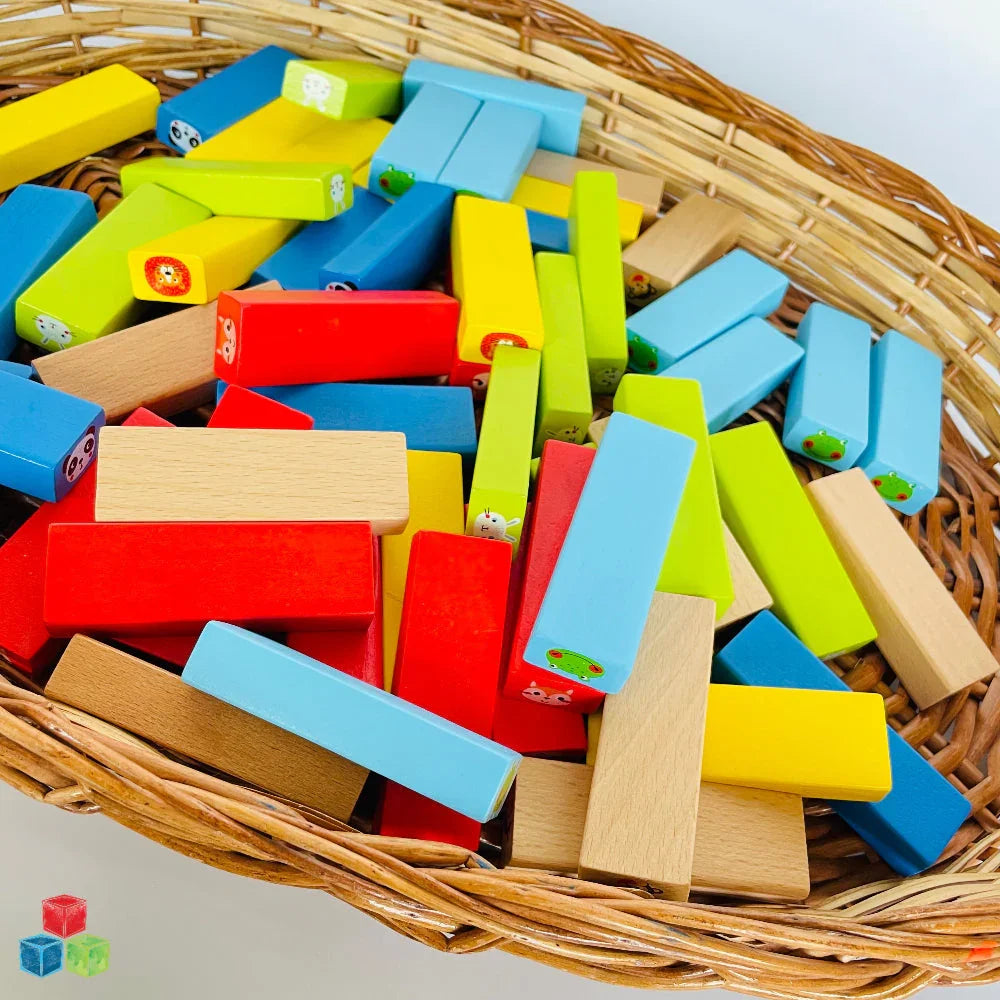 Open Ended Jungle Tumble Wooden Stacking Game - Jaiman Toys