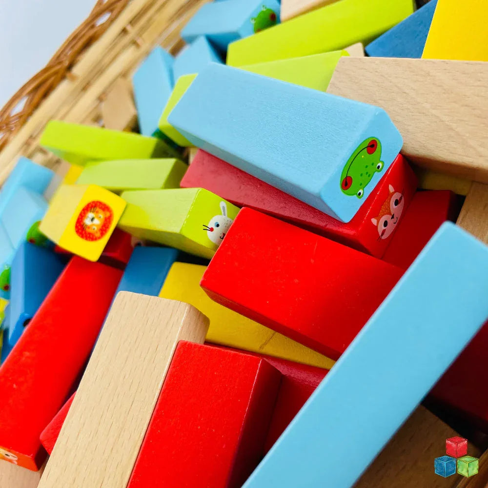 Open Ended Jungle Tumble Wooden Stacking Game - Jaiman Toys