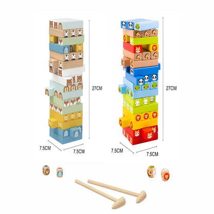 Open Ended Jungle Tumble Wooden Stacking Game - Jaiman Toys
