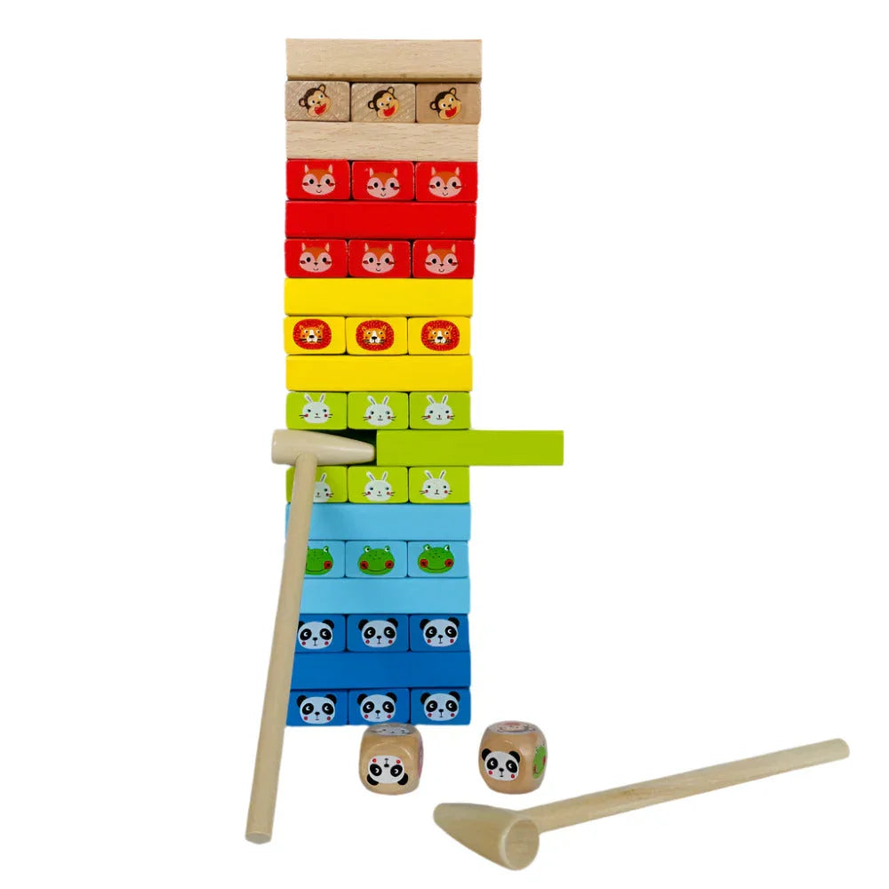 Open Ended Jungle Tumble Wooden Stacking Game - Jaiman Toys