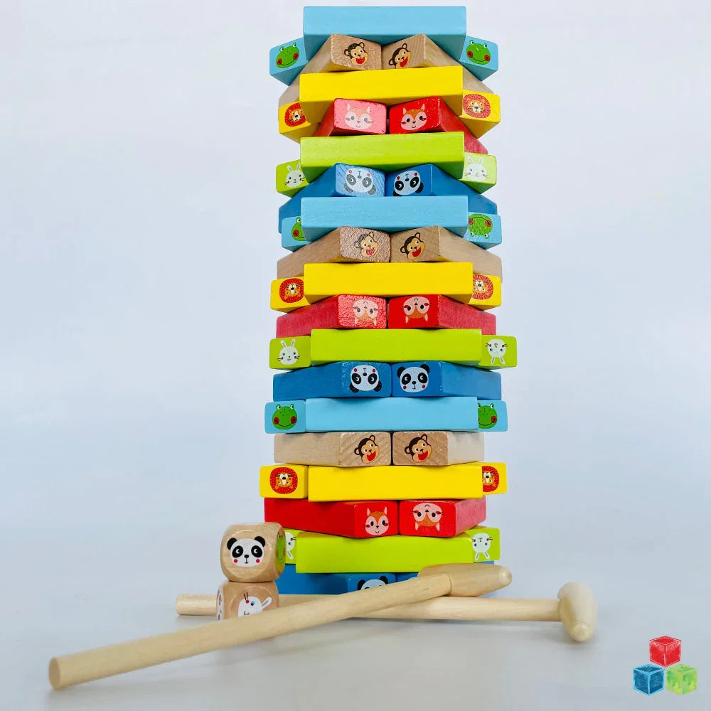 Open Ended Jungle Tumble Wooden Stacking Game - Jaiman Toys
