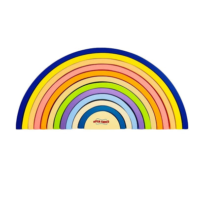 Open Ended Large Rainbow Stacker 12 Piece - Jaiman Toys
