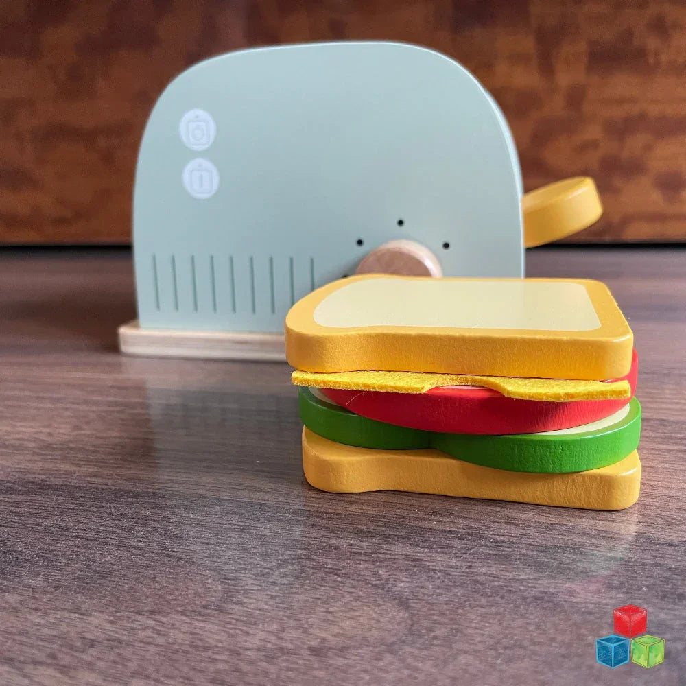 Open Ended Little Chef's Toaster Set -6 Pieces - Jaiman Toys