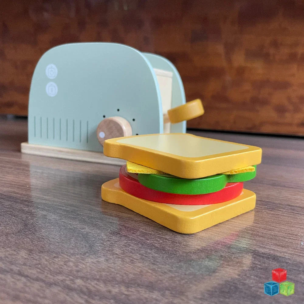 Open Ended Little Chef's Toaster Set -6 Pieces - Jaiman Toys