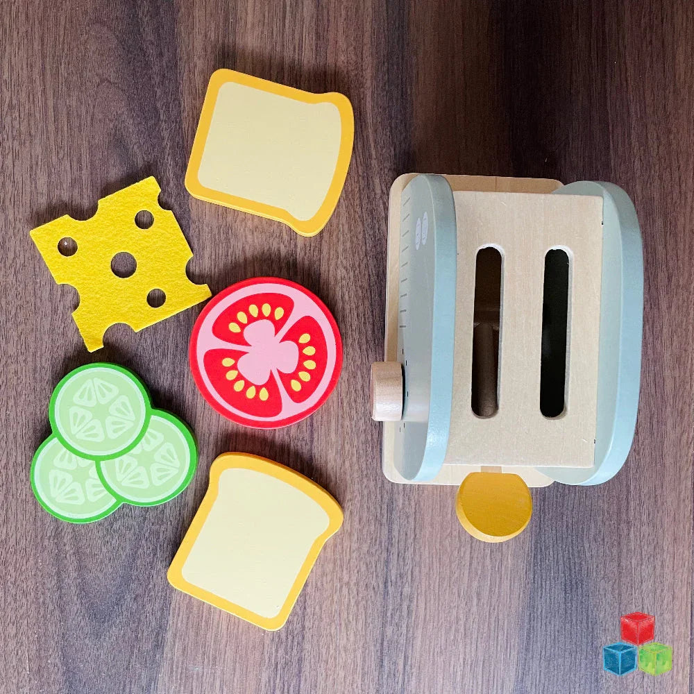 Open Ended Little Chef's Toaster Set -6 Pieces - Jaiman Toys