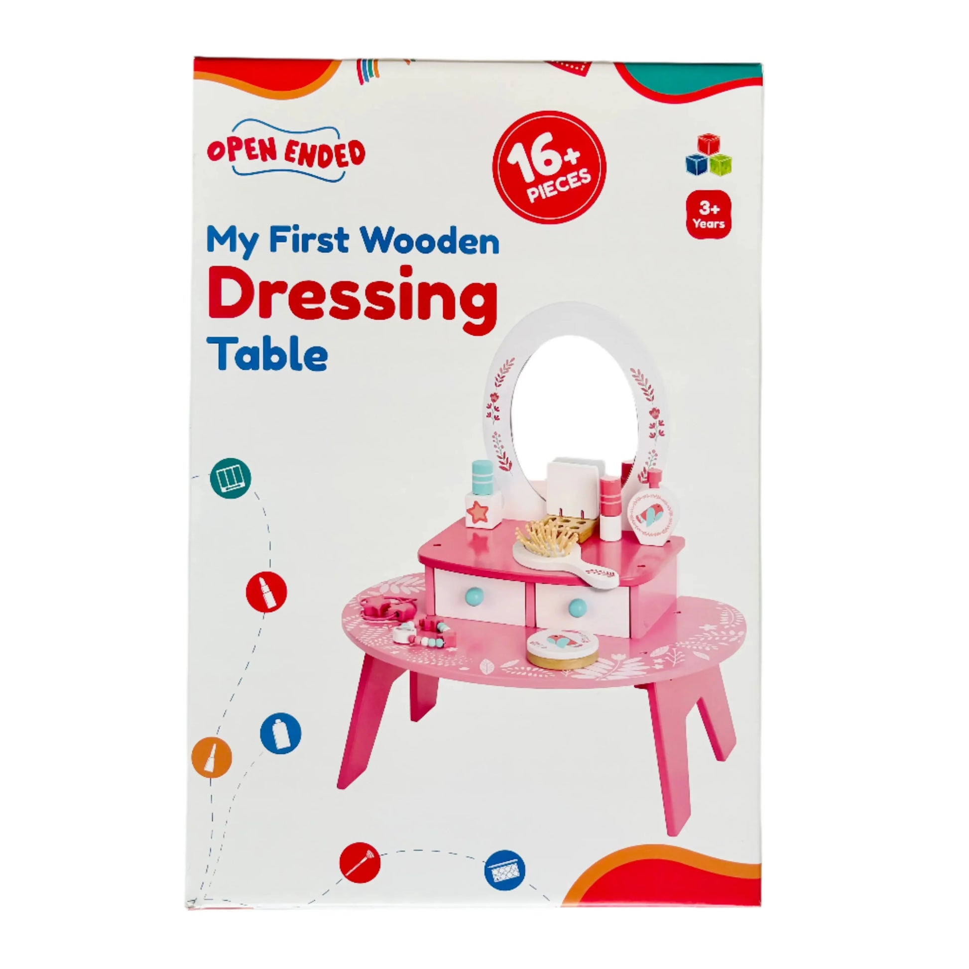 Open Ended My First Wooden Dressing Table - Jaiman Toys