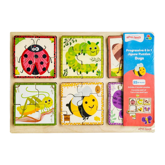 Open Ended Progressive 6 IN 1 Bug Puzzle - Jaiman Toys
