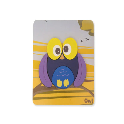 Open Ended Toddler's First 6 In 1 Puzzle - Animals (6 puzzles, 27 pcs) 18+ Months - Jaiman Toys