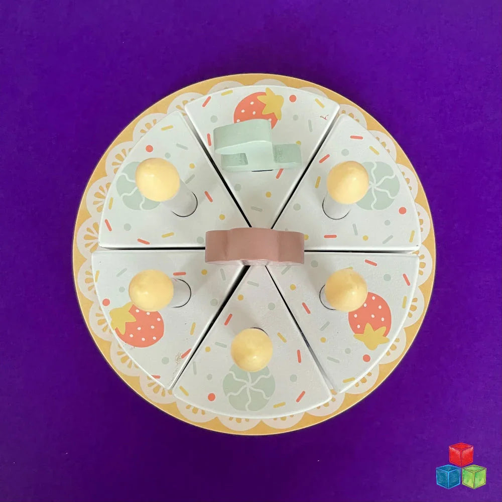 Open Ended Wooden Birthday Cake Set -21 Pieces - Jaiman Toys