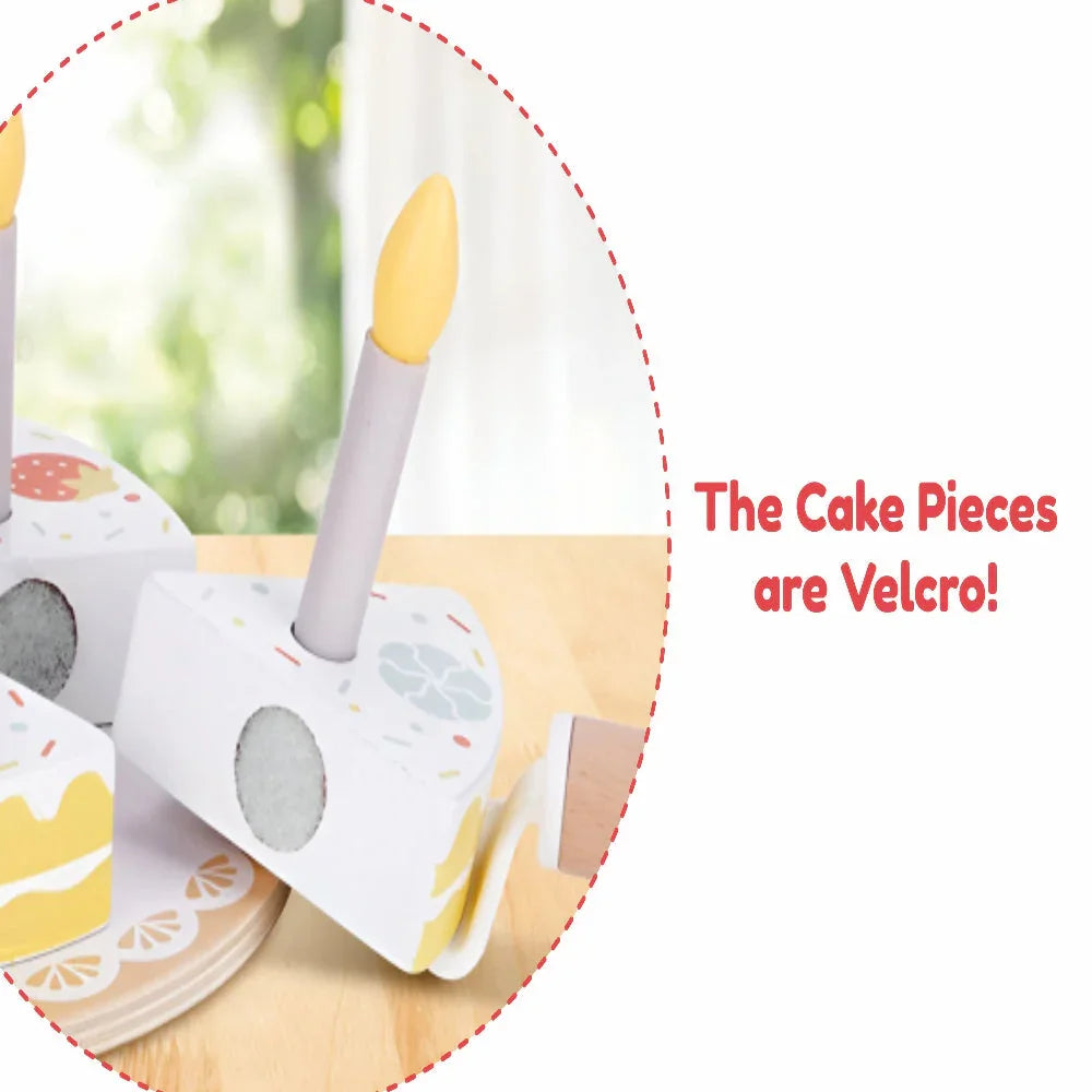 Open Ended Wooden Birthday Cake Set -21 Pieces - Jaiman Toys