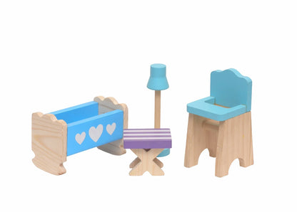 Open Ended Wooden Doll House - Grand Mansion (28 pcs furniture included) - Jaiman Toys