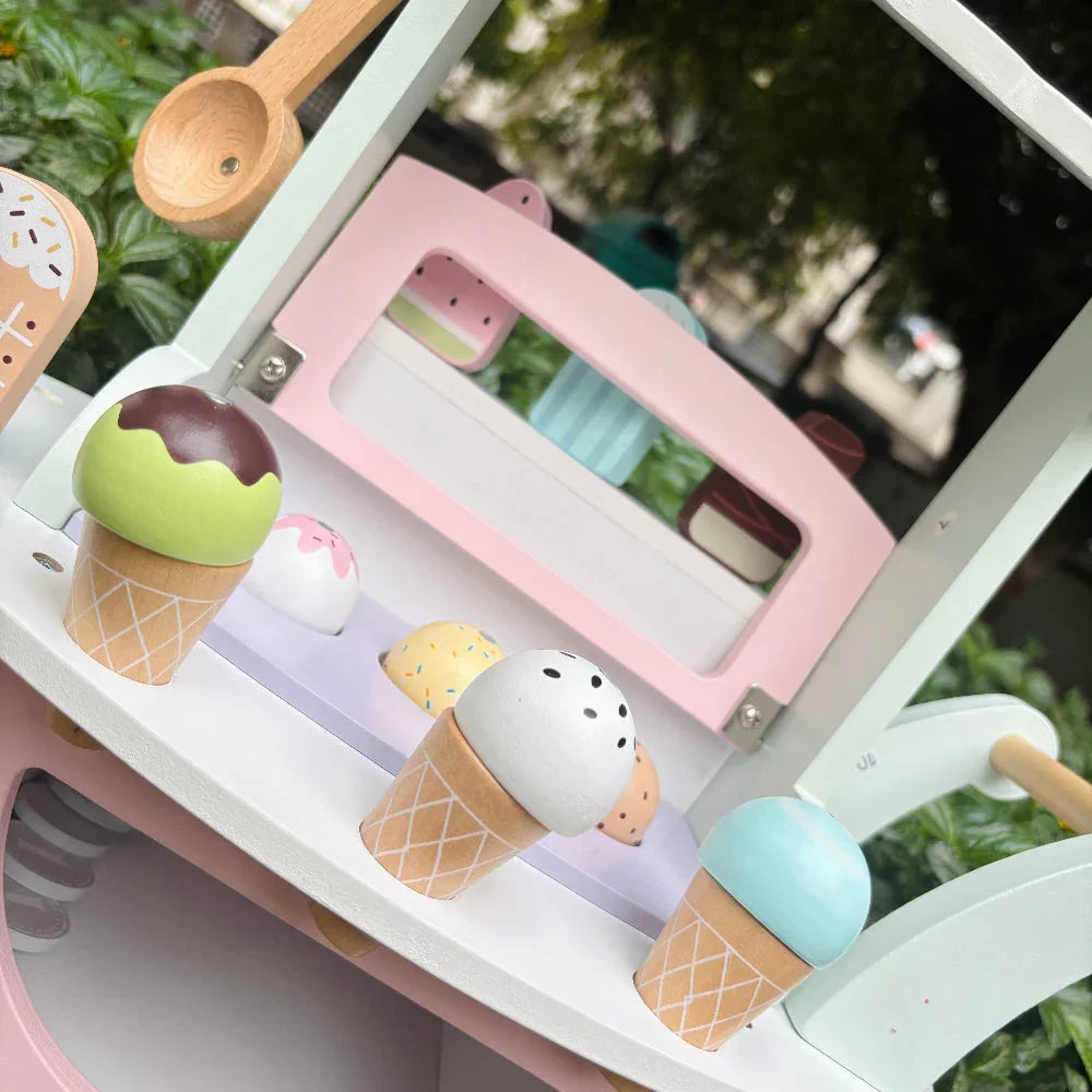 Open Ended Wooden Ice Cream Cart - Jaiman Toys