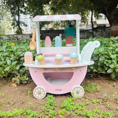 Open Ended Wooden Ice Cream Cart - Jaiman Toys
