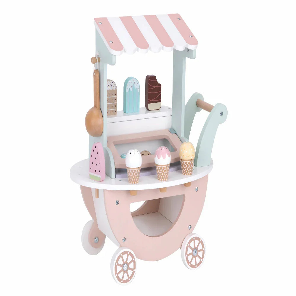 Open Ended Wooden Ice Cream Cart - Jaiman Toys