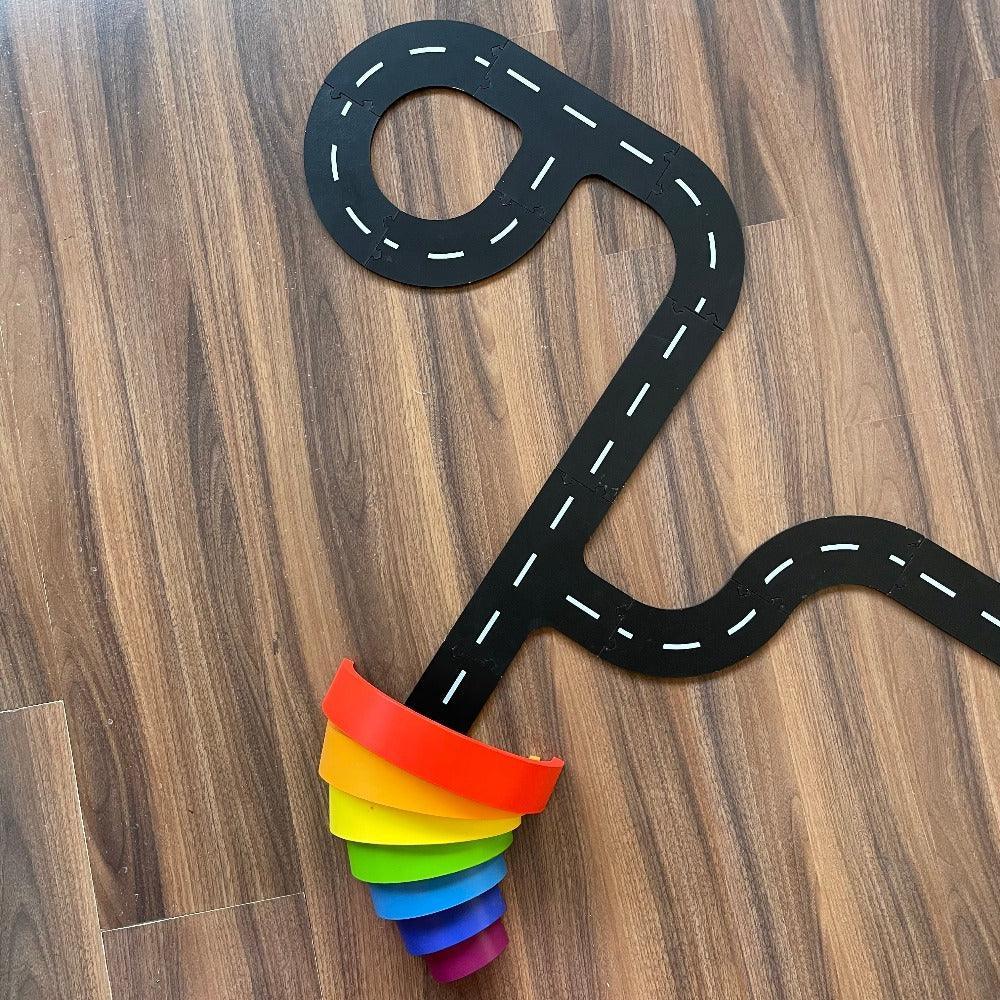 Open Ended Wooden Rainbow Stacker 7 Piece - Jaiman Toys