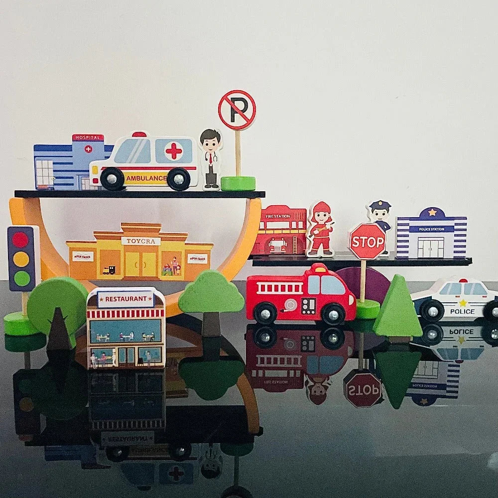 Open Ended Wooden Rainbow Stacker 7 Piece - Jaiman Toys