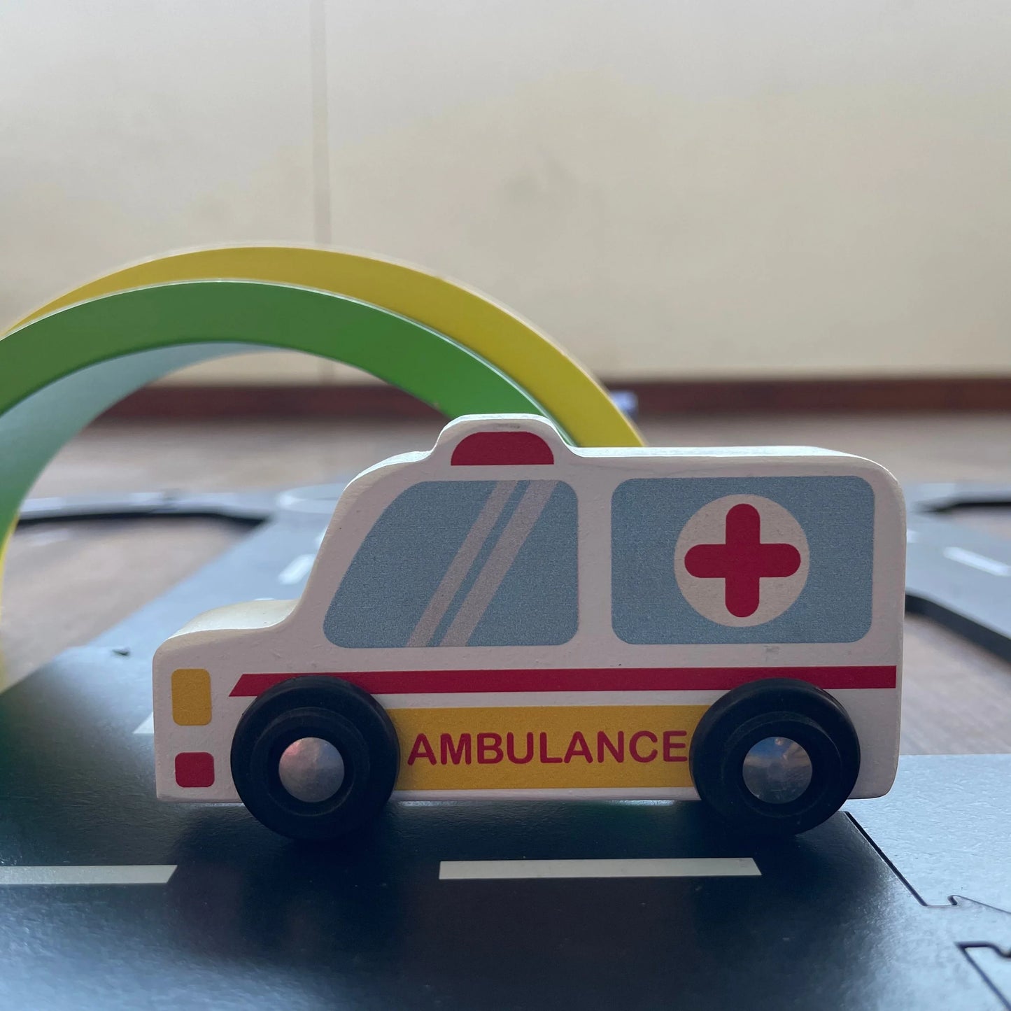 Open Ended Wooden Rainbow Stacker 7 Piece - Jaiman Toys