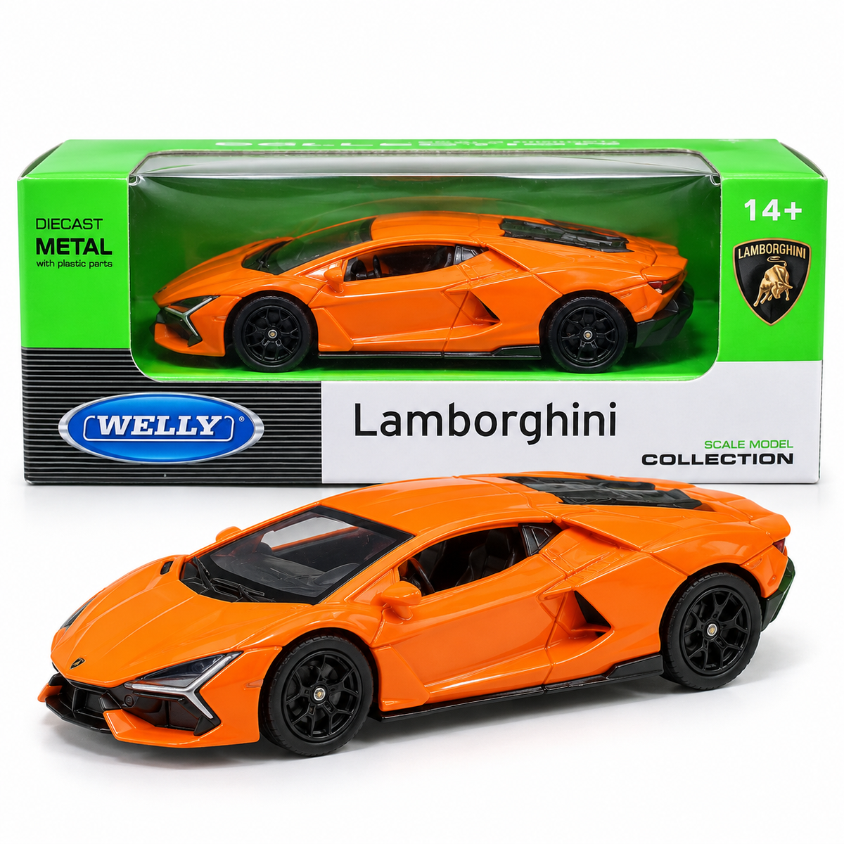 Welly 1:64 Lamborghini Revuelto Orange Die-Cast Model Car