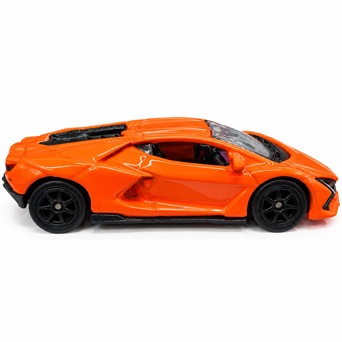 Welly Lamborghini Revuelto Orange 1:64 Scale Die-Cast Metal Model Car – Premium Collectible Miniature Supercar with Detailed Interior, Black Wheels & Original Display Box