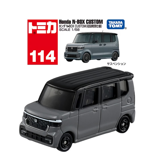 TOMICA No.114 Honda N-BOX CUSTOM- TAKARA TOMY Diecast Car Model 1/58