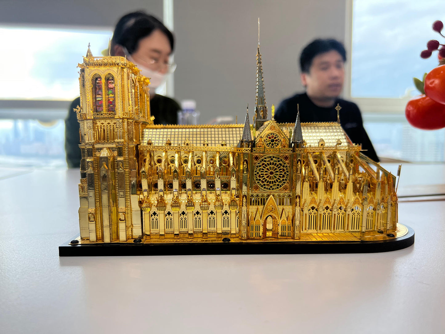 Piececool 3D Metal Puzzle Notre-Dame de Paris (Large Gold Edition) – 384 Pieces – Level 5 Difficulty – Stainless Steel DIY Architecture Model-Age 14+