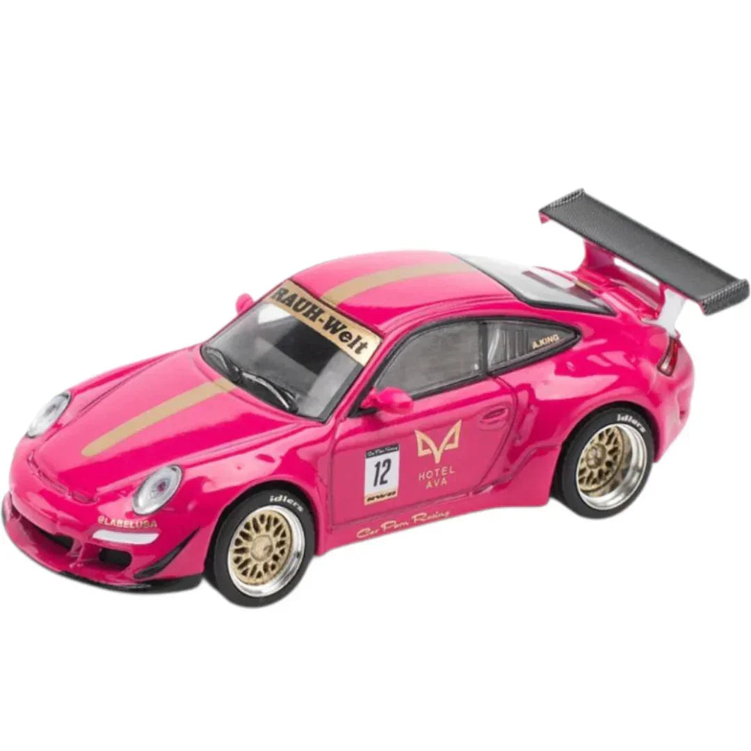 POP RACE PR640187 997 RWB Pink Porsche 1:64 Scale Diecast Model