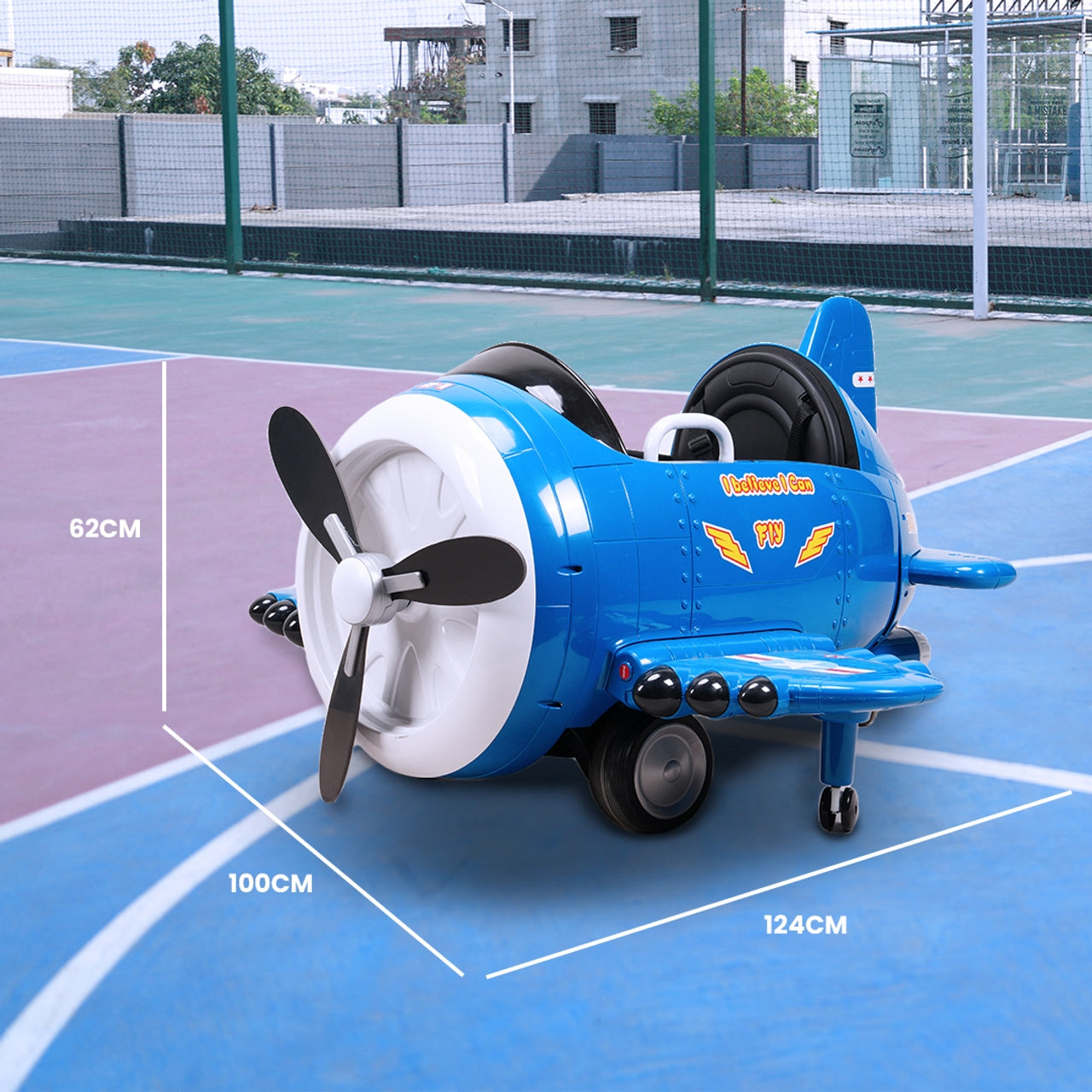 Emotorad Formula Fun Turbo Wing Ride-On Toy Plane for Kids | Battery Operated Airplane Ride-On