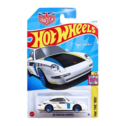 Hot Wheels 1:64 Scale 5-Car Set – '96 Porsche Carrera, Hi-Roller, '68 Dodge Dart, Metro Kowloon'D Hypervan & Twin Mill Gen-E