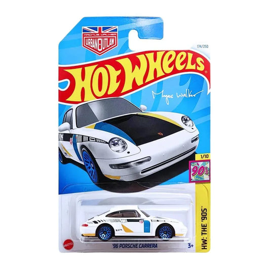 Hot Wheels 1:64 Scale 5-Car Set – '96 Porsche Carrera, Hi-Roller, '68 Dodge Dart, Metro Kowloon'D Hypervan & Twin Mill Gen-E