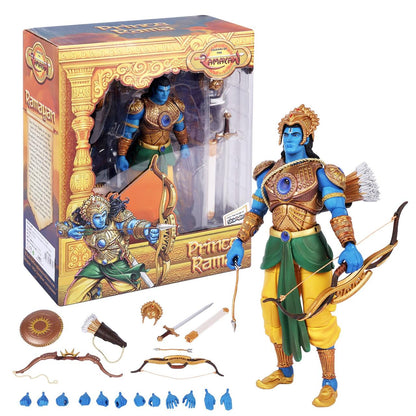 Legends of the Ramayan 1:12 Scale Prince Rama Collector Action Figure with Two Bows, Arrows, Sword, Shield & Interchangeable Hands
