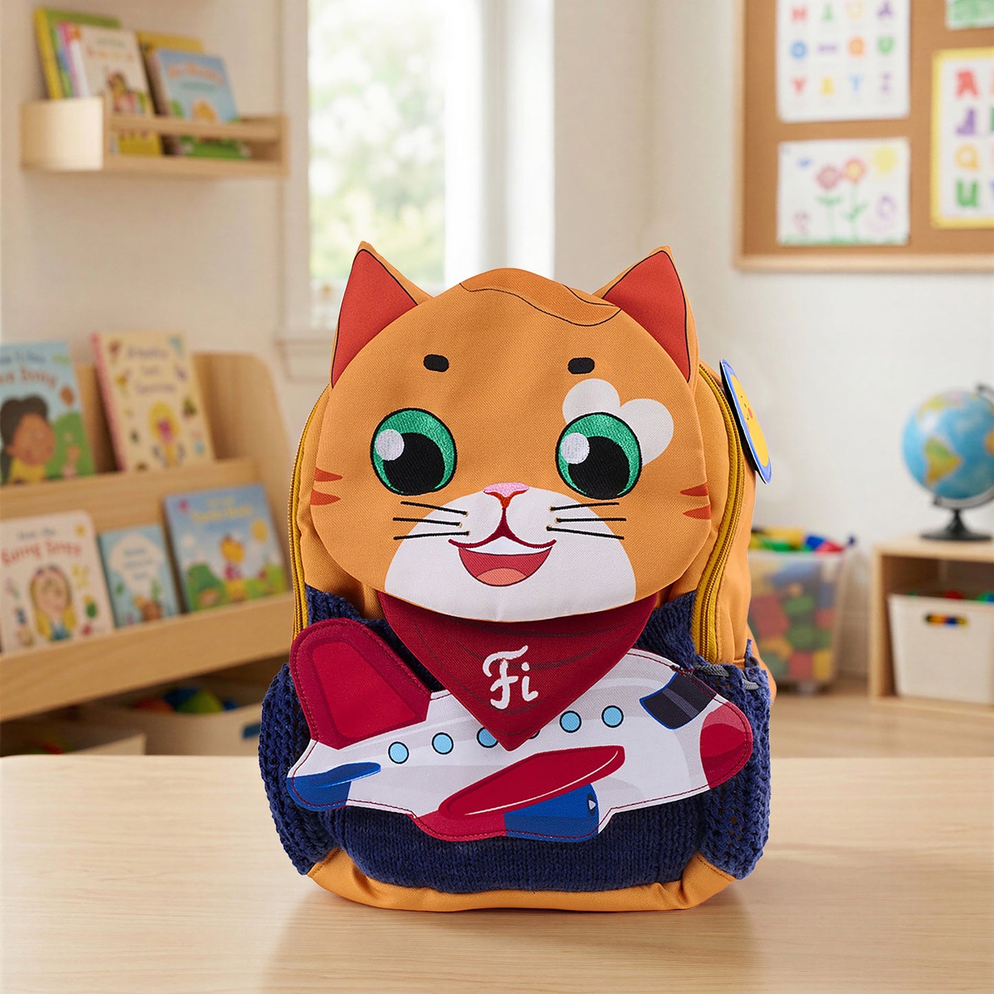 Filli & Me Filli & Aeroplane HugBag | 10L Preschool Backpack for Kids (2–3 Years) | Lightweight School & Travel Bag