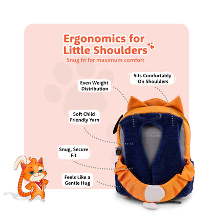 Filli & Me Filli & Aeroplane HugBag | 10L Preschool Backpack for Kids (2–3 Years) | Lightweight School & Travel Bag