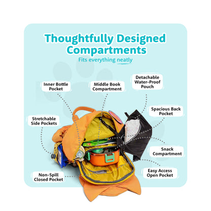 Filli & Me Filli & Aeroplane HugBag | 10L Preschool Backpack for Kids (2–3 Years) | Lightweight School & Travel Bag