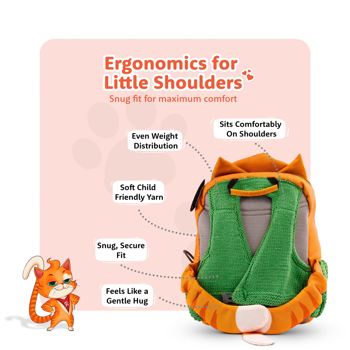 Filli & Me Filli & Ball HugBag | 10L Preschool Backpack for Kids (2–3 Years) | Lightweight School & Travel Bag