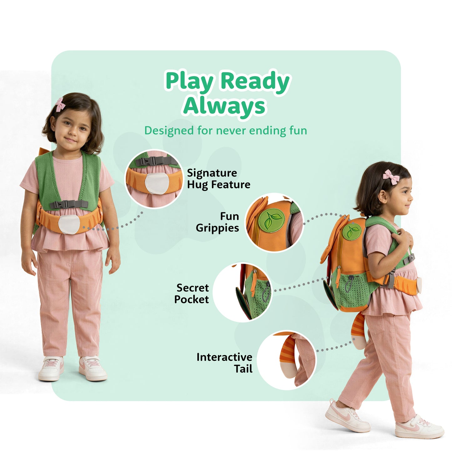 Filli & Me Filli & Ball HugBag | 10L Preschool Backpack for Kids (2–3 Years) | Lightweight School & Travel Bag