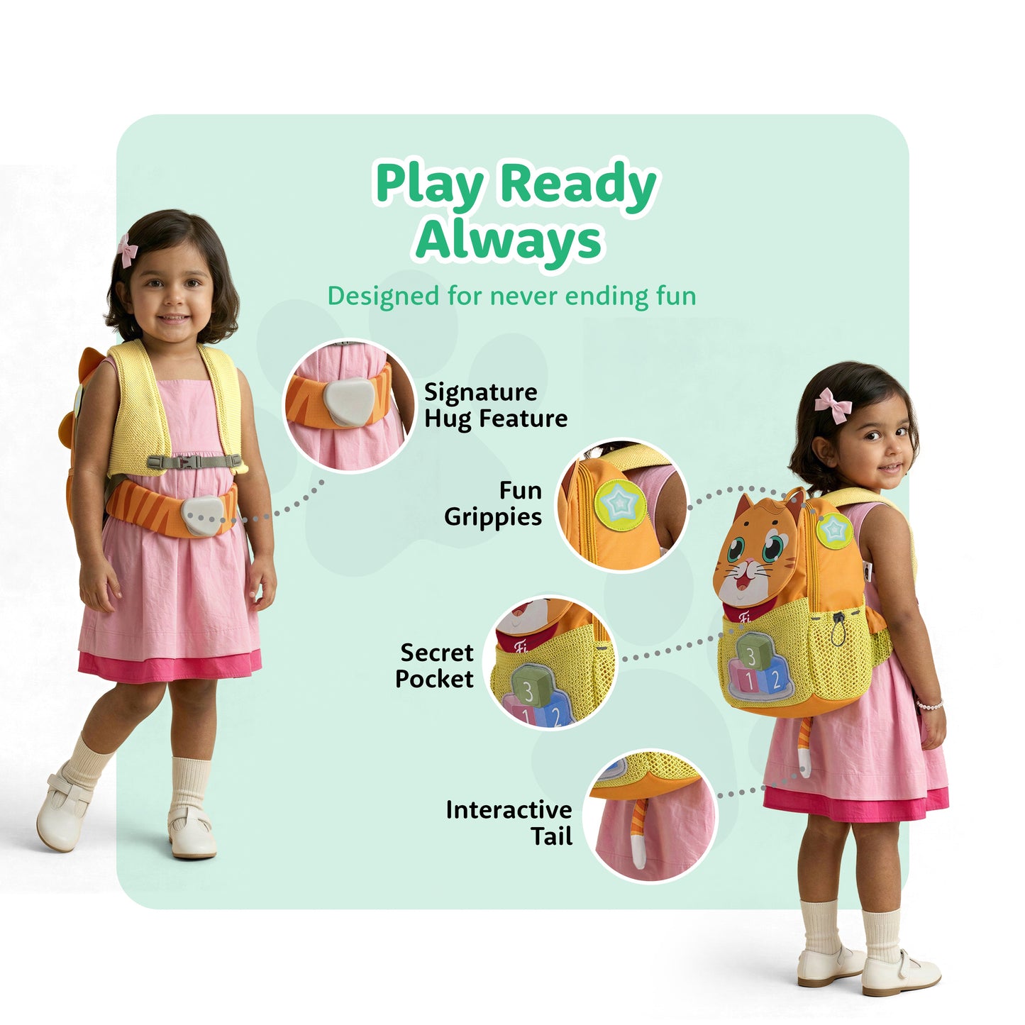 Filli & Me Filli & Numbers HugBag | 10L Preschool Backpack for Kids (2–3 Years) | Lightweight School & Travel Bag