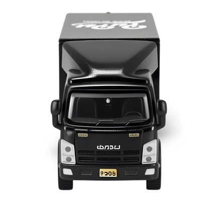 Tiny City Pupu Aliens Isuzu N-Series Box Lorry Die-Cast Model Truck | Black Delivery Truck Collectible | 7.5cm