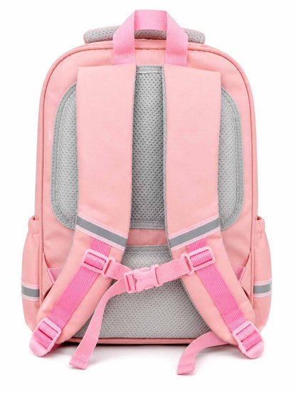 State Kids School Backpack 16Inch | Cute Cartoon Print School Bag with Multiple Compartments, Reflective Strips & Side Bottle Pockets
