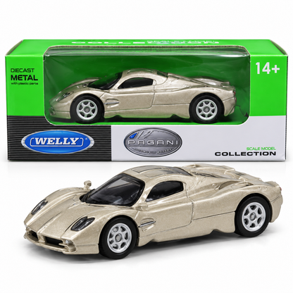 Welly 1:64 Pagani Utopia Light Gold Die-Cast Metal Model Car
