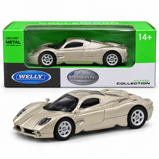 Welly 1:64 Pagani Utopia Light Gold Die-Cast Metal Model Car