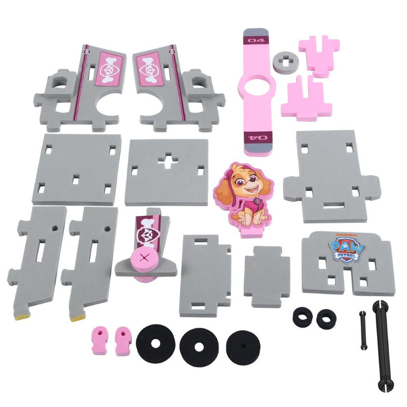 PAW Patrol 3D Build N’ Play Skye High Flyin’ Copter Foam Activity Set – 27 Foam Pieces, Stickers & Moving Wheels, Rotating Propeller, Building Toy for Kids 3+