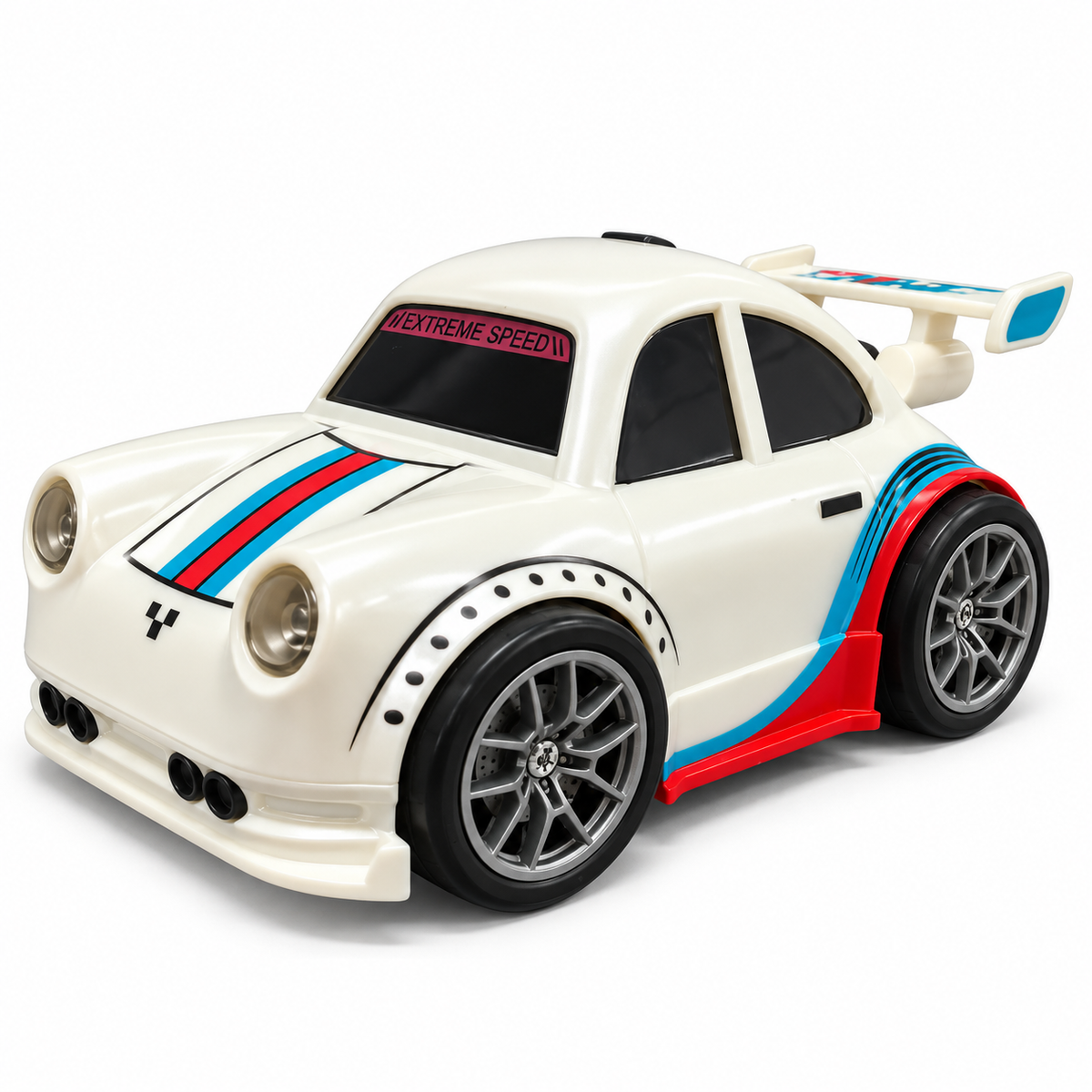 MINI Dream Racing Multi-Functional Remote Control Racing Car Toy with Follow Mode, Escape Mode, Sports Design & Wireless Controller – White (6+ Years)