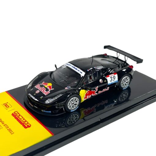 Tarmac Works 1:64 Ferrari 458 Italia GT3 2011 GT Tour #39 Diecast Model Car – Red Bull Racing Livery Collectible