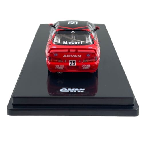 INNO64 Toyota Corona Exiv #25 "STP ADVAN" JTCC 1995 1:64 Scale Die-Cast Model Car | Premium Metal Touring Car Collector Replica with Detailed Interior, Authentic Racing Livery, Realistic Wheels, Acrylic Display Case & Collector Box | Black/Red