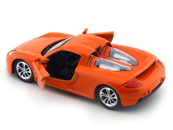 Road Burner 1:36 Orange Die-Cast Sports Car with Pull-Back Action & Opening Doors
