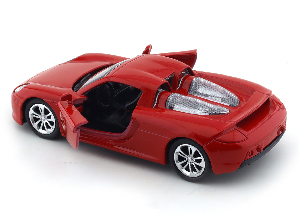 Road Burner 1:36 Red Die-Cast Sports Car with Pull-Back Action & Opening Doors